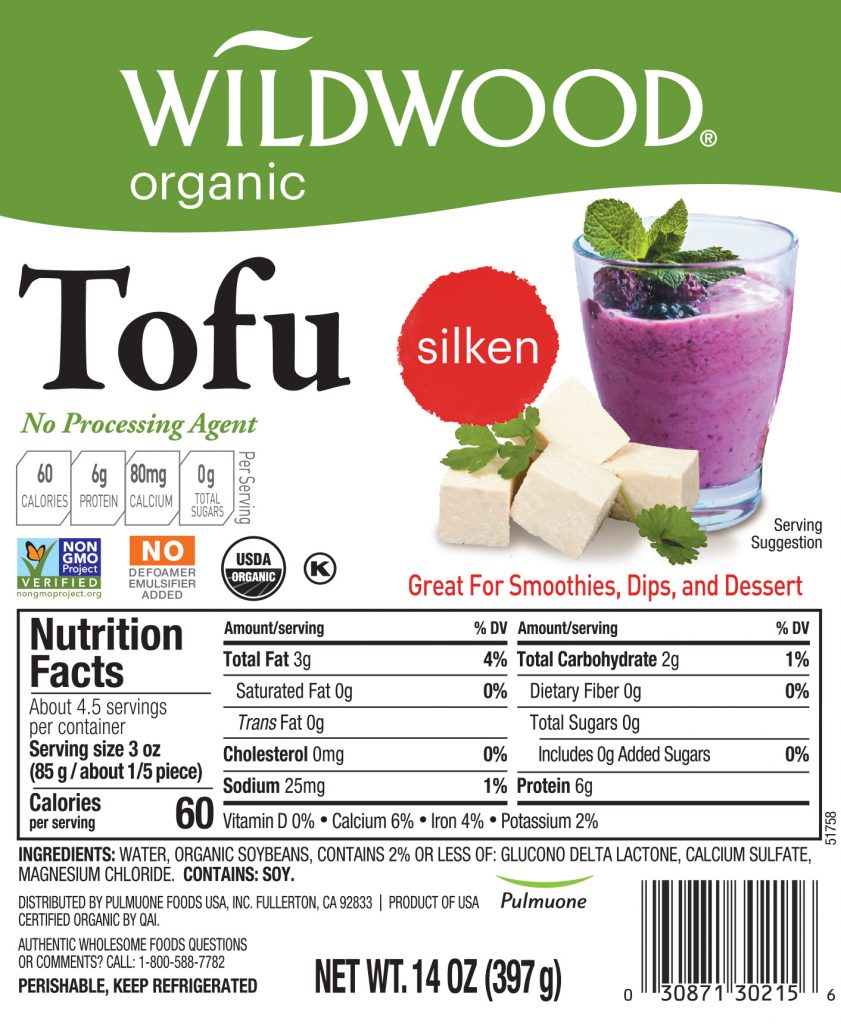 Wildwood® Organic Silken Tofu 14oz – Wildwood